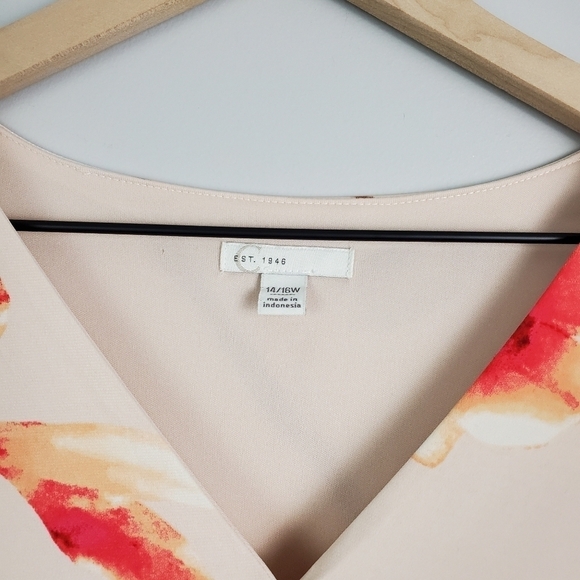 Cato Floral Wrap Dress 14/16W - Picture 4 of 6